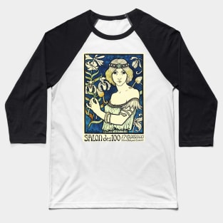 SALON DES CENT Vintage French Art Exposition Art Poster by Paul Berthon Baseball T-Shirt